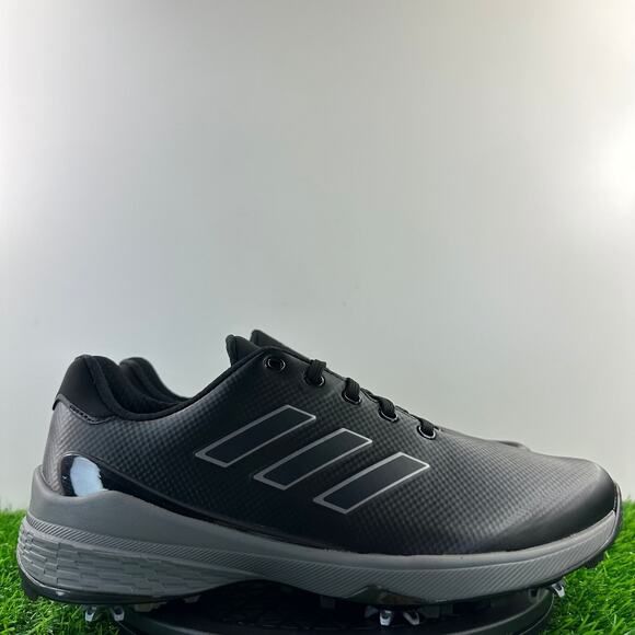 adidas Other - Adidas ZG23 Men Size 9 Black Silver Metallic Grey Spike Golf Shoes GW1178 NEW